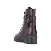 Rieker Strap Laced Ankle Boot Side Zip - Bordo
